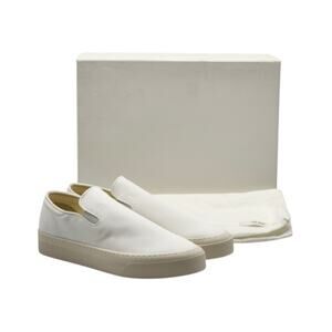 The Row Marie H Women's Slip-On Canvas Sneakers Ivory EU 37.5 US 7.5 - NWB